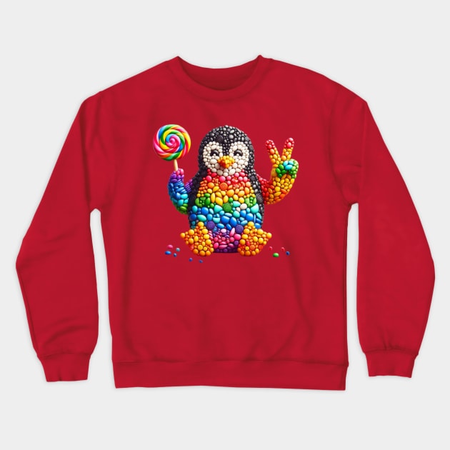 Penguins Candy IV Crewneck Sweatshirt by sonnycosmics